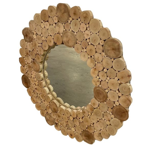 Circular rustic Eucalytus Mirror - Picture 3 of 4